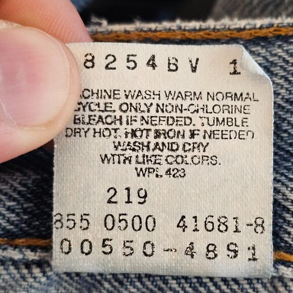 Vtg Levis 550 Relaxed Fit Jeans Size Tag 36x31 Act 34x30 Blue Tapered Denim Y2K - Picture 11 of 14